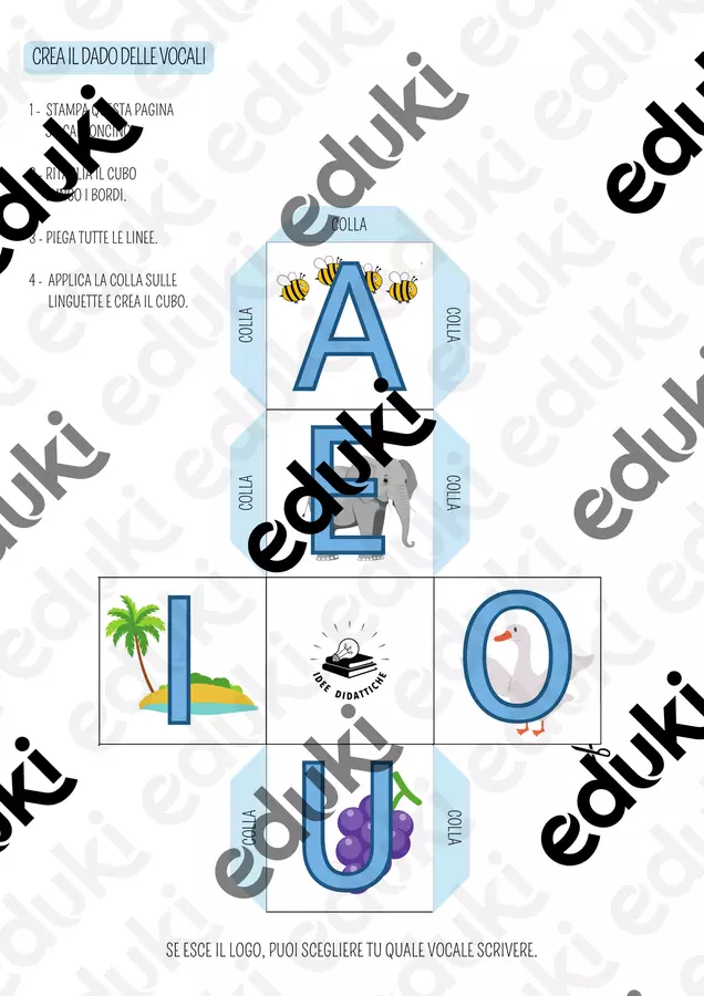 Giochiamo con i DADI dell'ALFABETO Esercizi - Giochiamo con i DADI dell'ALFABETO - Idee Didattiche - Pagina di copertina