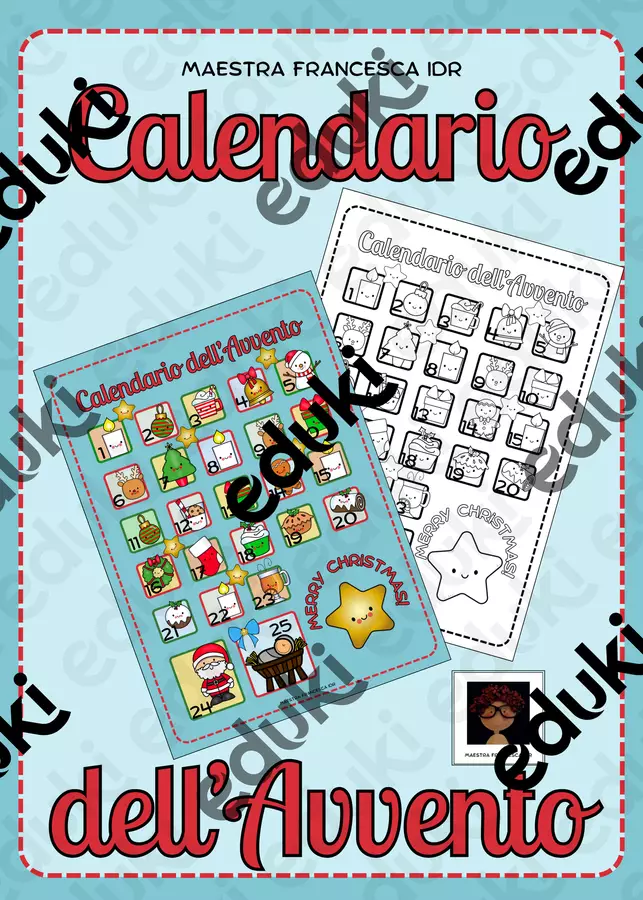 CALENDARIO DELL'AVVENTO - poster Materiale interattivo - CALENDARIO DELL'AVVENTO - poster - maestra Francesca IDR - Pagina di copertina
