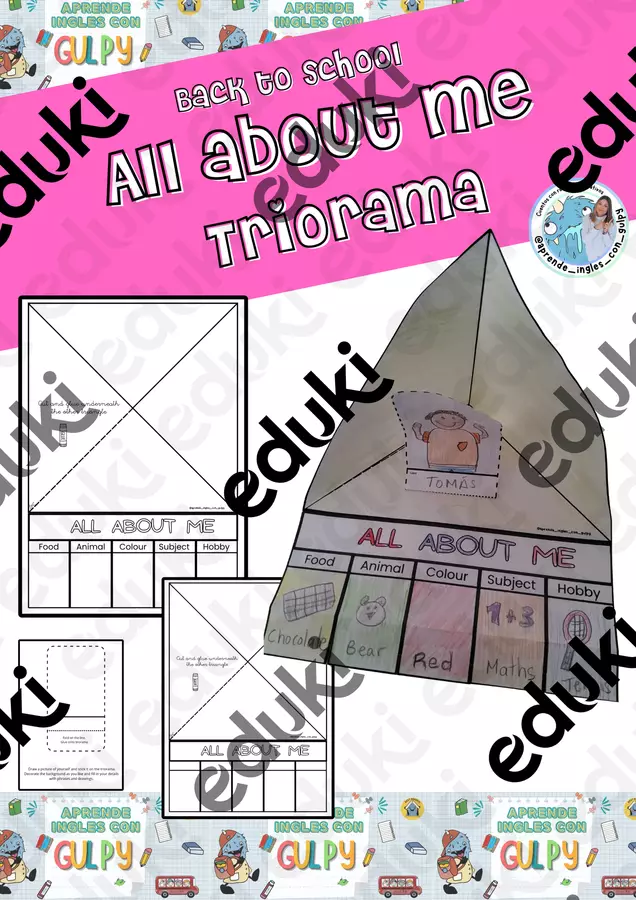 Triorama del ritorno a scuola Giochi - Triorama del ritorno a scuola - aprende_ingles_con_gulpy - Pagina di copertina