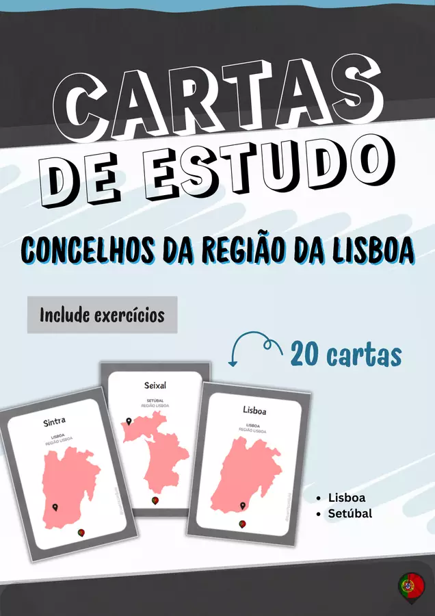 GEOGRAFIA DEL PORTOGALLO (concelhos della regione Lisboa) Esercizi - GEOGRAFIA DEL PORTOGALLO (concelhos della regione Lisboa) - Cuenta con Lluna - Pagina di copertina