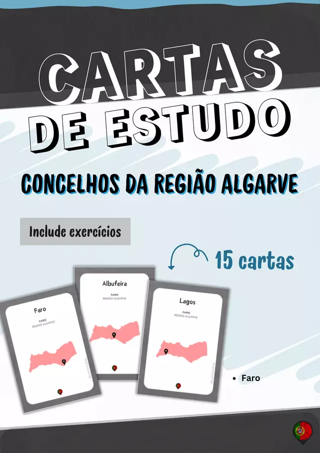 GEOGRAFIA DEL PORTOGALLO (concelhos della regione Algarve) Esercizi - GEOGRAFIA DEL PORTOGALLO (concelhos della regione Algarve) - Cuenta con Lluna - Pagina di copertina