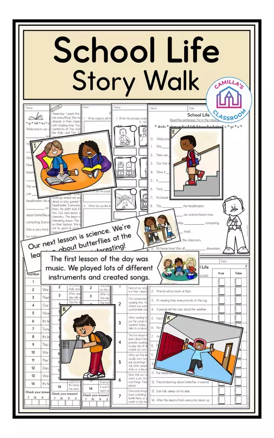 School Life - Story Walk Esercizi - School Life - Story Walk - Camilla's Classroom - Pagina di copertina