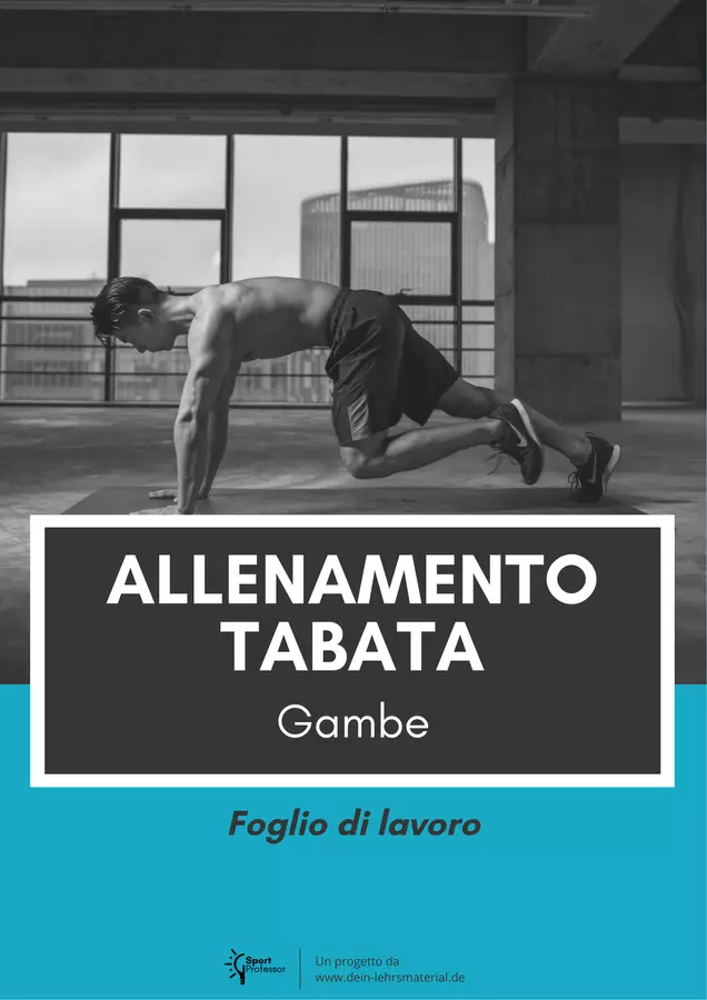 Fitness ⎮ Allenamento Tabata per le gambe dai 5 ai 12 anni con 8 schede e molto altro. Altro tipo di materiale - Fitness ⎮ Allenamento Tabata per le gambe dai 5 ai 12 anni con 8 schede e molto altro. - Sportprofessor - Pagina di copertina