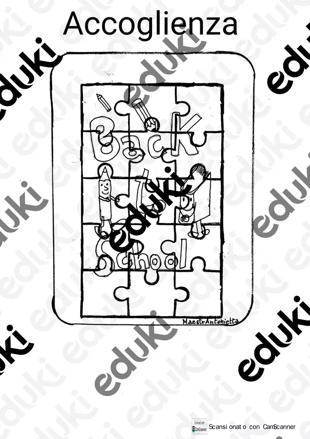 Back to school - Accoglienza Materiale per pittura e bricolage - Back to school - Accoglienza - MaestrAntonietta - Pagina di copertina