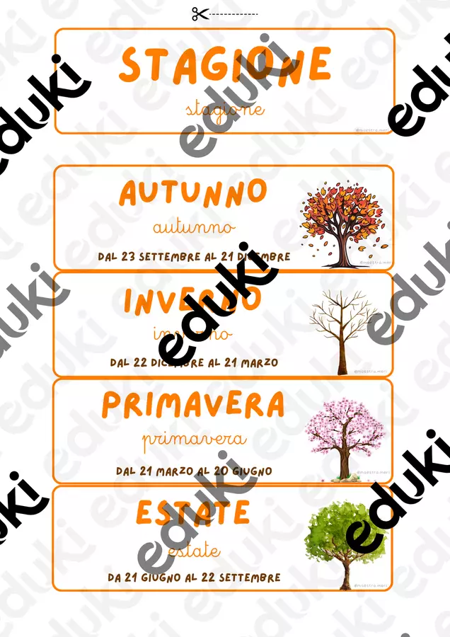 Flashcards per calendario di classe Flashcard - Flashcards per calendario di classe - maestra.meri - Pagina di copertina