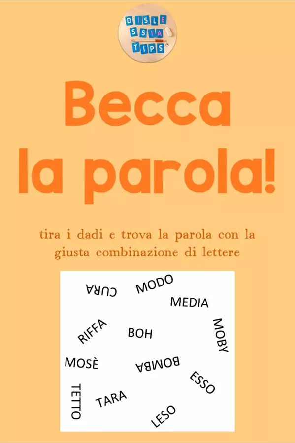 Becca la parola! Esercizi - Becca la parola! - dislessia.tips - Pagina di copertina