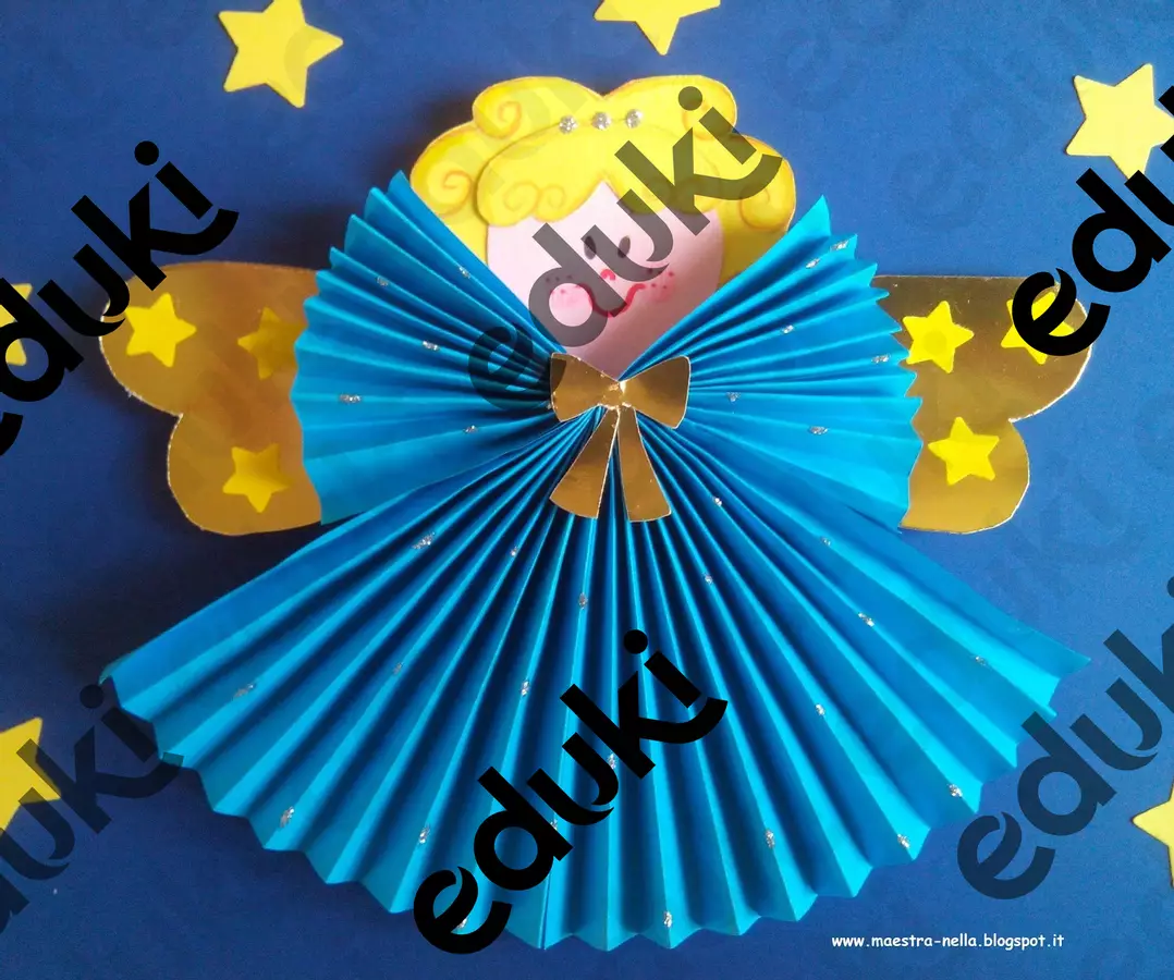 angioletto di Natale Materiale per pittura e bricolage - angioletto di Natale - maestra Nella - Pagina di copertina
