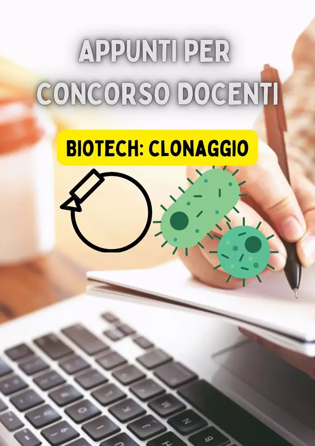 Biotecnologie: Clonaggio ed Enzimi di Restrizione Programmi scolastici / Materiali per docenti - Biotecnologie: Clonaggio ed Enzimi di Restrizione - Scienzalcubo - Pagina di copertina