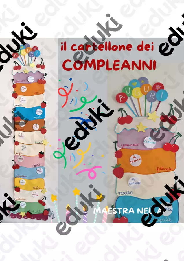 PDF kit per i compleanni Altro tipo di materiale - PDF kit per i compleanni - maestra Nella - Pagina di copertina