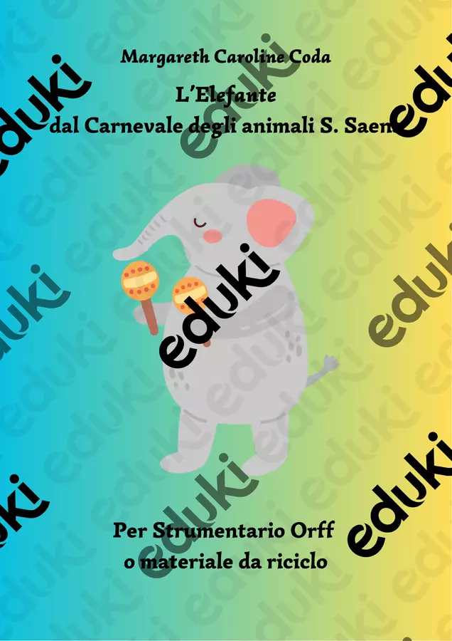 L'elefante dal Carnevale degli animali S Esercizi - L'elefante dal Carnevale degli animali S - Margareth Caroline Coda - Pagina di copertina