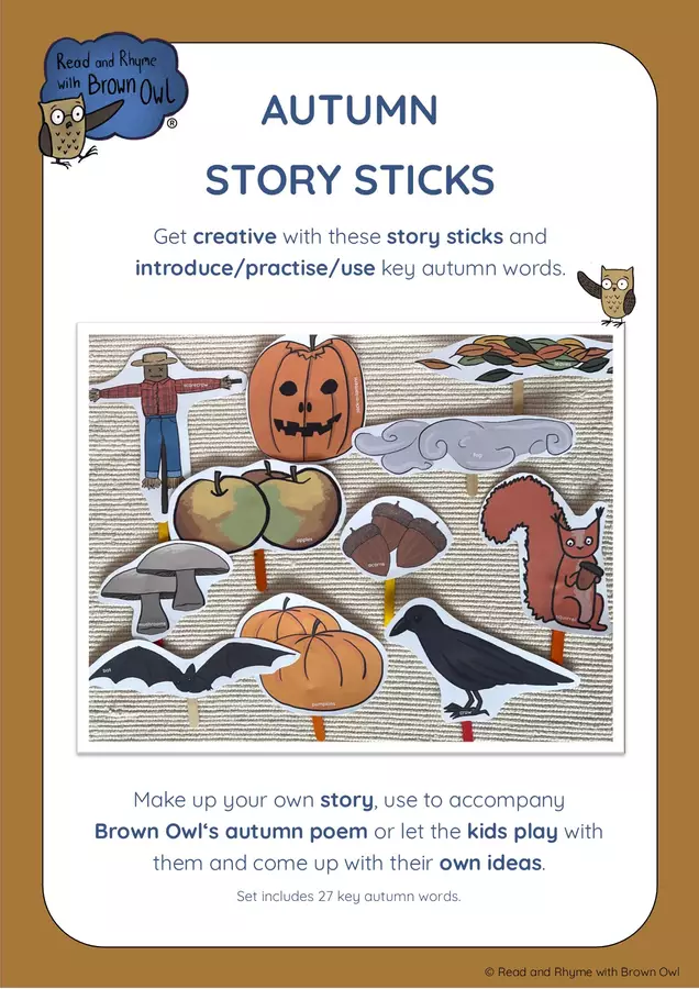 Brown Owl's Autumn - Story Sticks Materiale interattivo - Brown Owl's Autumn - Story Sticks - Read and Rhyme with Brown Owl - Pagina di copertina