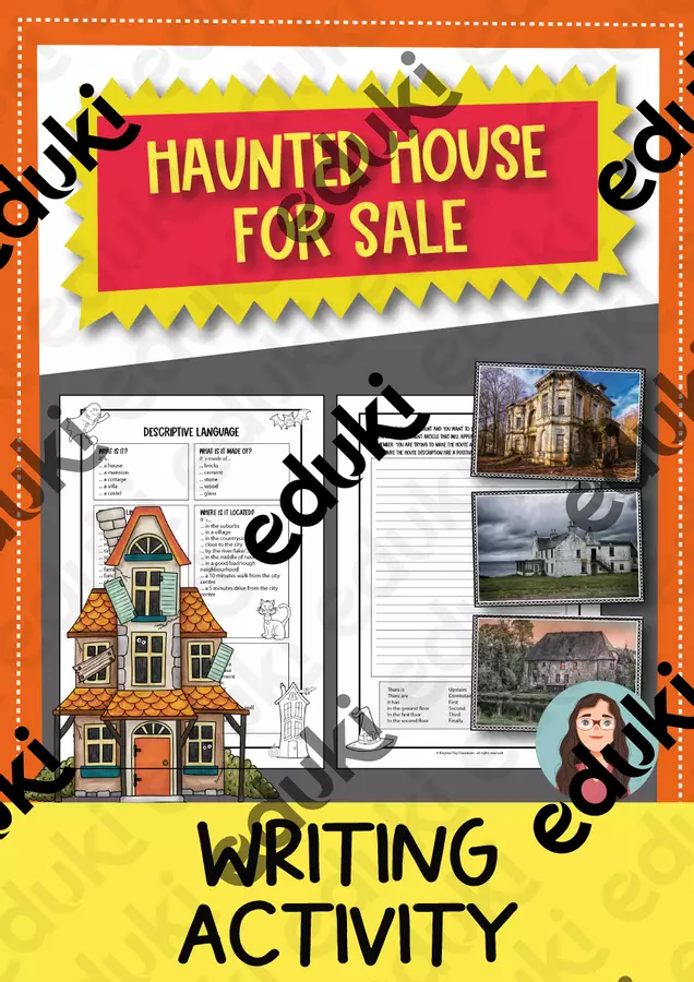 Haunted house for sale: descriptive writing; Halloween (Inglese) Esercizi - Haunted house for sale: descriptive writing; Halloween (Inglese) - Brighter Day Classroom - Pagina di copertina