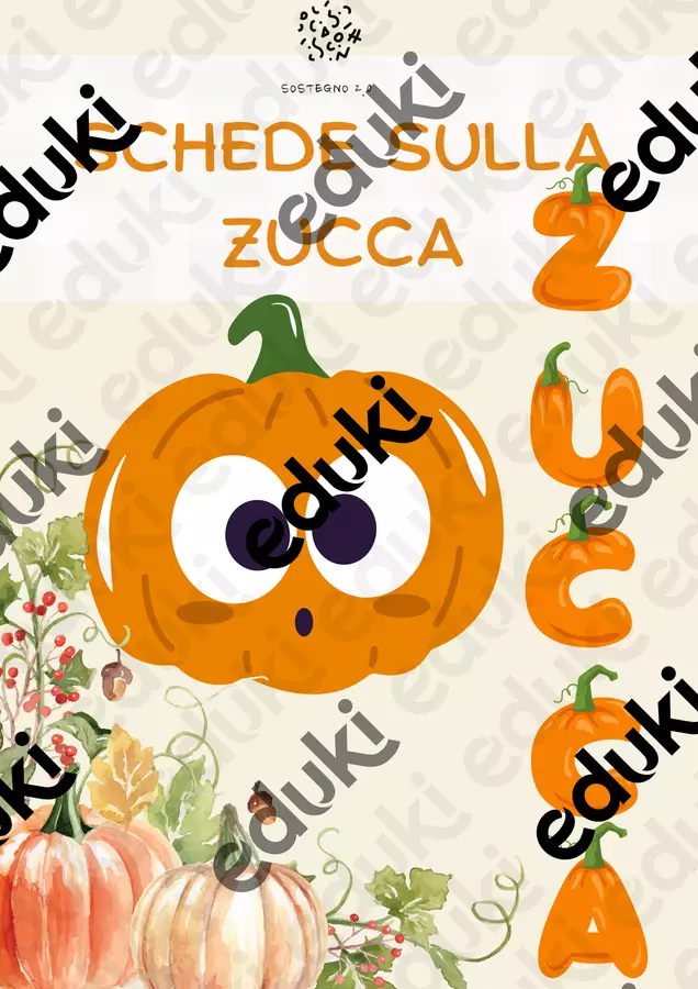 Attività Autunnale - Gioca e Impara la ZUCCA! Esercizi - Attività Autunnale - Gioca e Impara la ZUCCA! - SostegnO 2.0 - Pagina di copertina