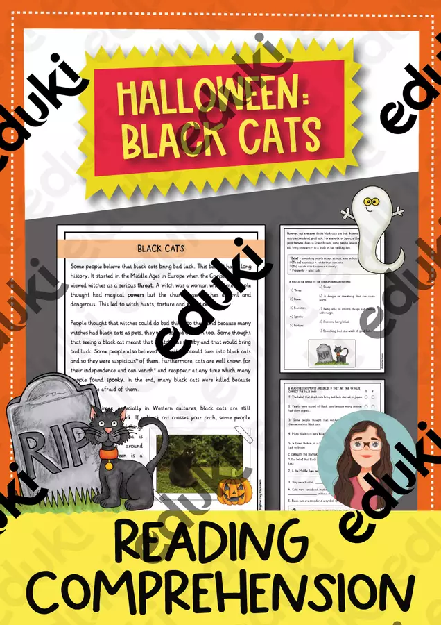Black cats - reading comprehension and grammar (Inglese) Esercizi - Black cats - reading comprehension and grammar (Inglese) - Brighter Day Classroom - Pagina di copertina