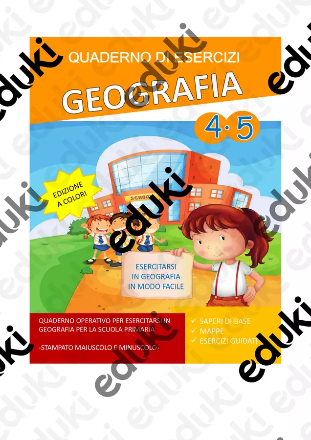 Anteprima Libro - Quaderno di esercizi di Geografia 4-5 Materiale di supporto/inclusione - Anteprima Libro - Quaderno di esercizi di Geografia 4-5 - SostegnO 2.0 - Pagina di copertina