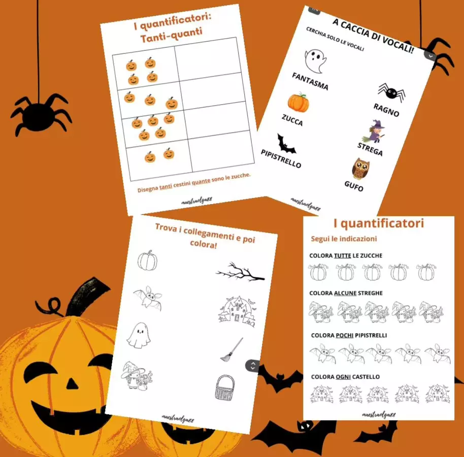 Attività Halloween per la classe prima! Esercizi - Attività Halloween per la classe prima! - maestraolga88 - Pagina di copertina
