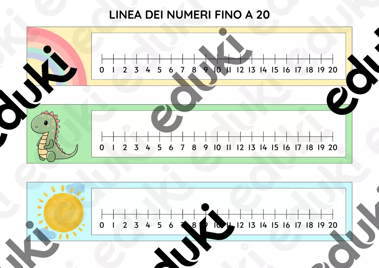 Linea dei numeri fino a 20 Materiale di supporto/inclusione - Linea dei numeri fino a 20 - SostegnO 2.0 - Pagina di copertina