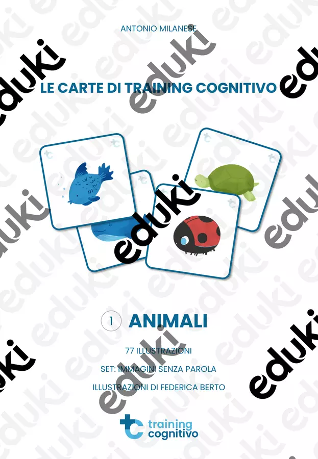 Le carte di Training Cognitivo: Gli animali Clipart / Immagini originali - Le carte di Training Cognitivo: Gli animali - Training Cognitivo - Pagina di copertina