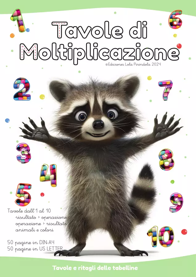 GIOCO DEGLI ANIMALI. Tabelline Esercizi - GIOCO DEGLI ANIMALI. Tabelline - Lola Pirindola - Pagina di copertina