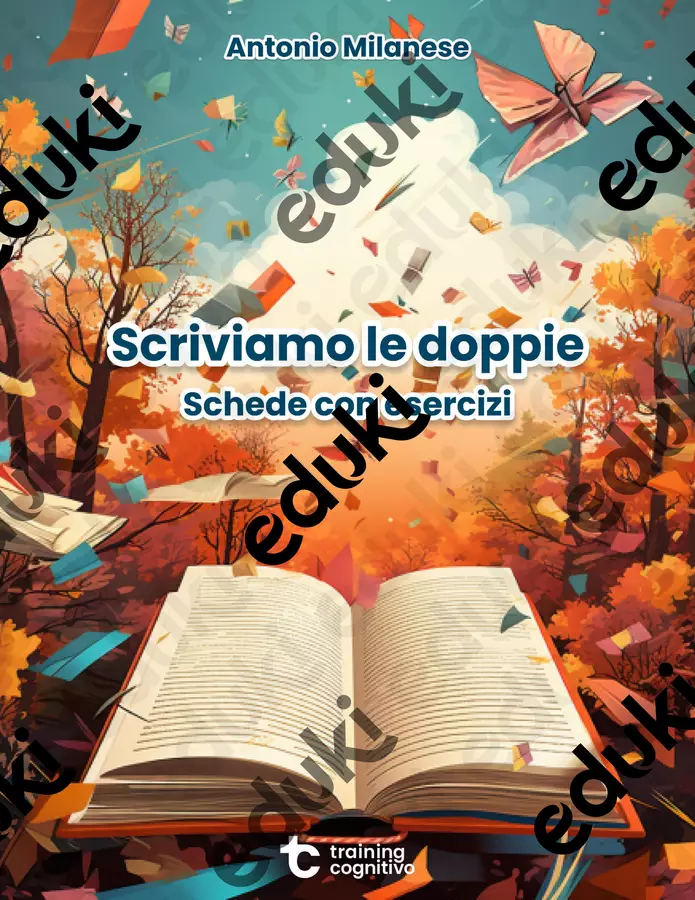 Scriviamo le doppie: 100 schede con esercizi Esercizi - Scriviamo le doppie: 100 schede con esercizi - Training Cognitivo - Pagina di copertina