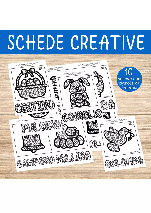 🌞 Schede Creative con Batuffolo di Cotone Altro tipo di materiale - 🌞 Schede Creative con Batuffolo di Cotone - Nikki_Giochi - Pagina di copertina
