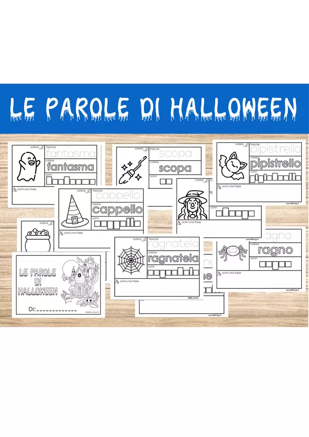 🎃 Le parole di Halloween – Libricino stampabile in minuscolo Esercizi - 🎃 Le parole di Halloween – Libricino stampabile in minuscolo - Nikki_Giochi - Pagina di copertina