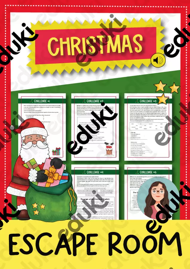 Christmas Escape Room - 2a e 3a media (inglese) Esercizi - Christmas Escape Room - 2a e 3a media (inglese) - Brighter Day Classroom - Pagina di copertina