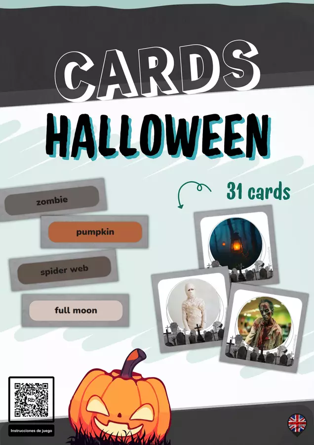 Halloween in Inglese - Gioco: Qual è la parola? Flashcard - Halloween in Inglese - Gioco: Qual è la parola? - Cuenta con Lluna - Pagina di copertina