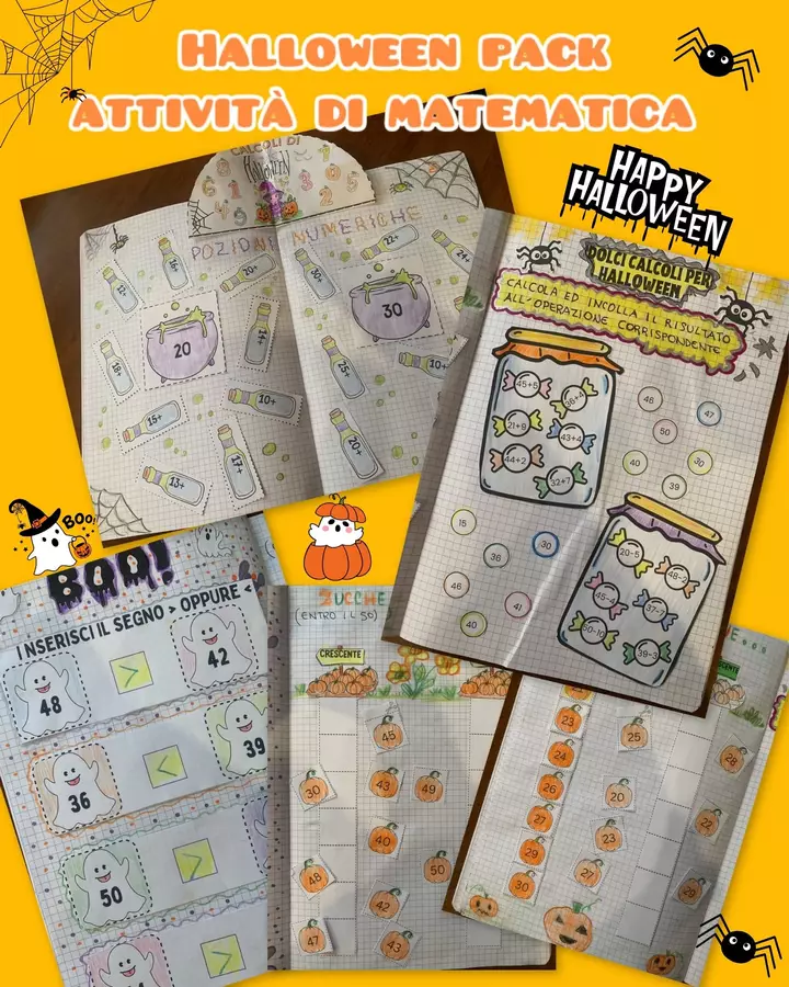 HALLOWEEN PACK attività di matematica Esercizi - HALLOWEEN PACK attività di matematica - La maestra felice - Pagina di copertina