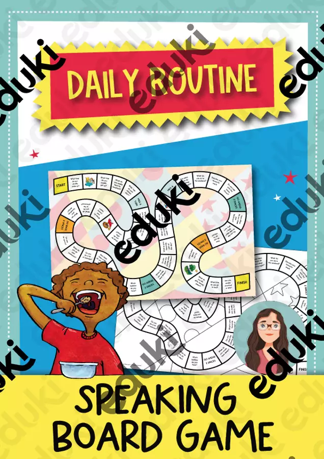 Daily routine speaking board game (inglese) Materiale di supporto/inclusione - Daily routine speaking board game (inglese) - Brighter Day Classroom - Pagina di copertina