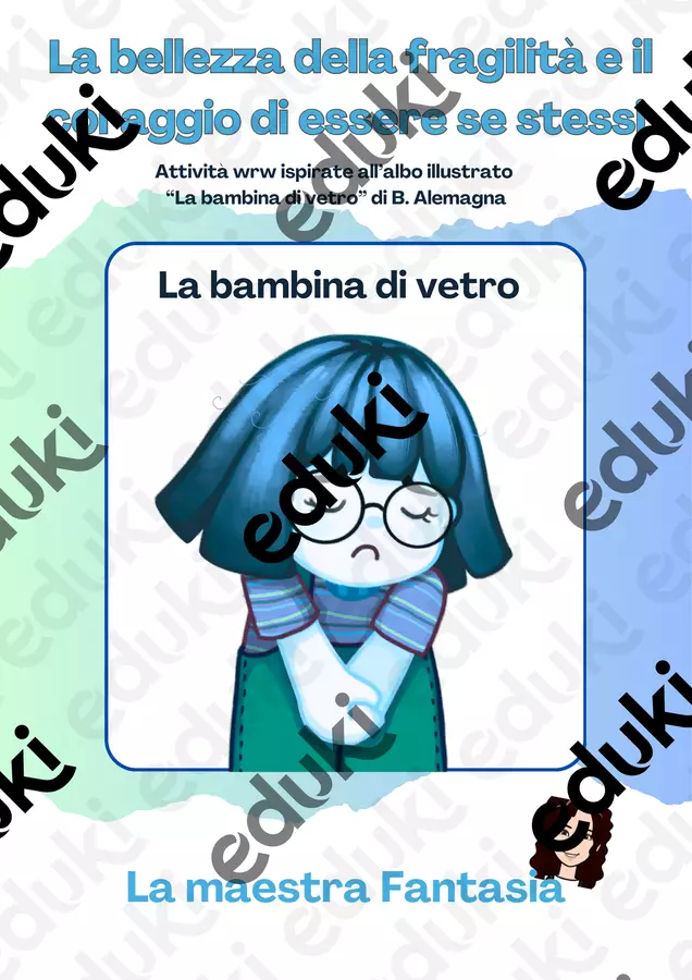 La bambina di vetro: attività ispirate all'albo di B. Alemagna Piani di lezione - La bambina di vetro: attività ispirate all'albo di B. Alemagna - La maestra Fantasia - Pagina di copertina
