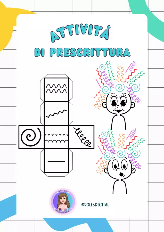 Attività PRE SCRITTURA Materiale interattivo - Attività PRE SCRITTURA - Solee Digital - Pagina di copertina