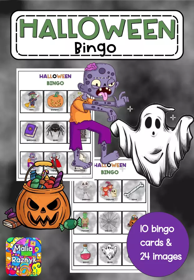 Halloween Vocabulary Bingo Materiale interattivo - Halloween Vocabulary Bingo - Malia Raznyk - Pagina di copertina