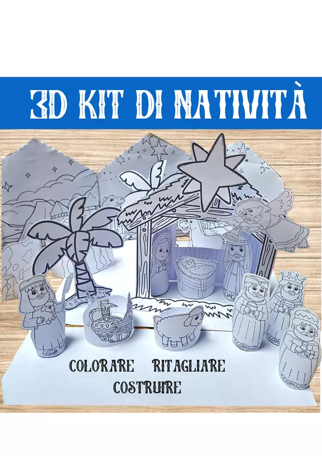🎄 Presepe di Carta 3D – Un’attività didattica creativa per il Natale Materiale interattivo - 🎄 Presepe di Carta 3D – Un’attività didattica creativa per il Natale - Nikki_Giochi - Pagina di copertina