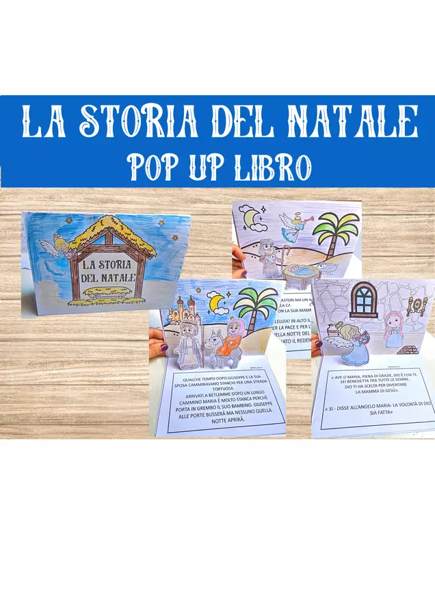 📖La Storia del Natale: Libro Pop-Up della Natività Opere didattiche / Libri di testo - 📖La Storia del Natale: Libro Pop-Up della Natività - Nikki_Giochi - Pagina di copertina