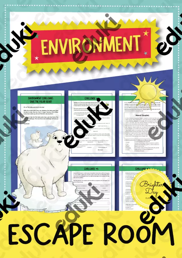 Environment Escape Room (inglese) Esercizi - Environment Escape Room (inglese) - Brighter Day Classroom - Pagina di copertina