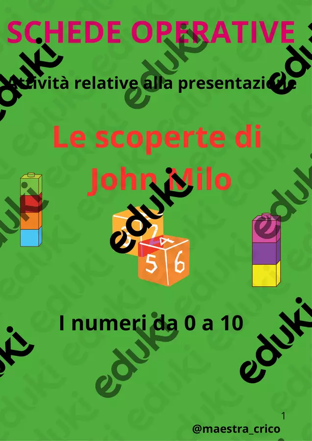 Le scoperte di John Milo Programmi scolastici / Materiali per docenti - Le scoperte di John Milo - Maestracrico - Pagina di copertina