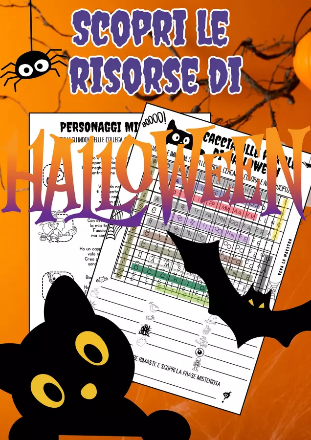 Personaggi misteriosi. Attività di Halloween. Esercizi - Personaggi misteriosi. Attività di Halloween. - Vera La Maestra - Pagina di copertina