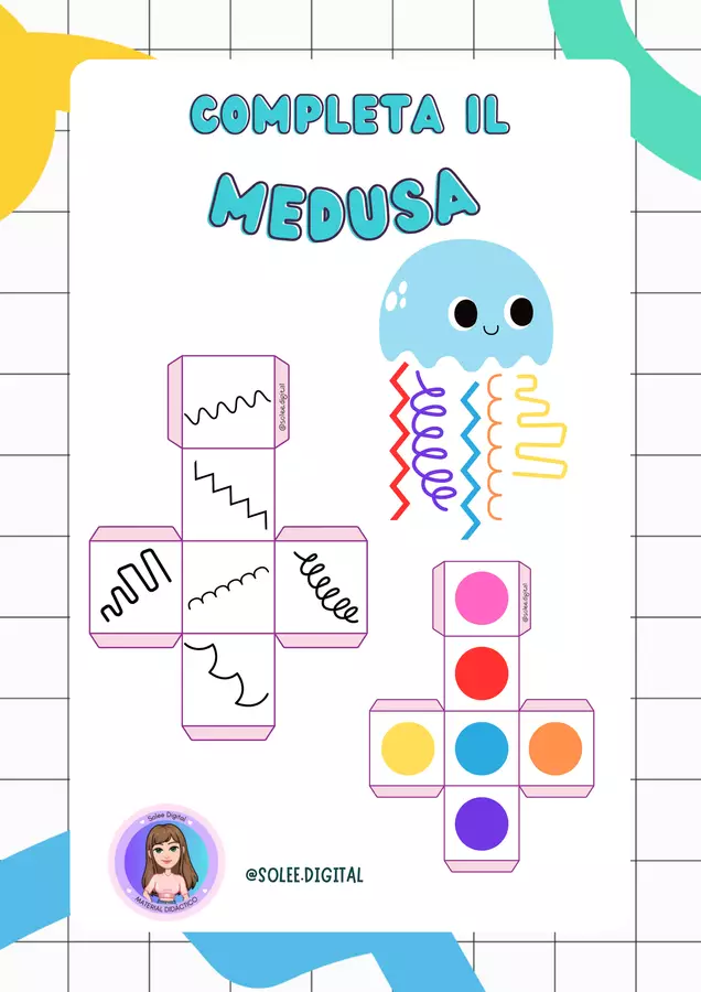 Completa il medusa Giochi - Completa il medusa - Solee Digital - Pagina di copertina