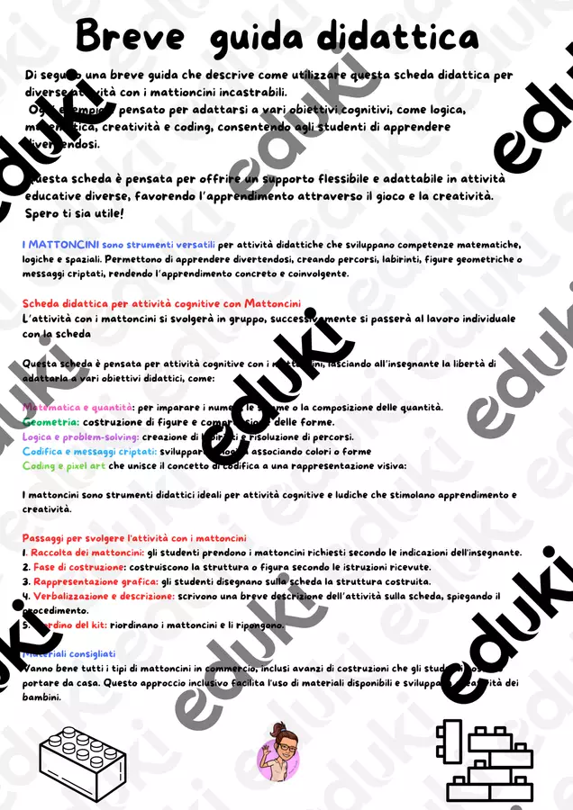 Mattoncini - BrikLab Materiale di supporto/inclusione - Mattoncini - BrikLab - Maestra Graziella - Pagina di copertina