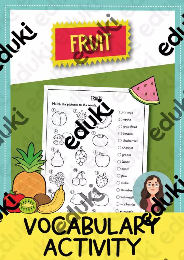 Fruit vocabulary activity (inglese) Esercizi - Fruit vocabulary activity (inglese) - Brighter Day Classroom - Pagina di copertina