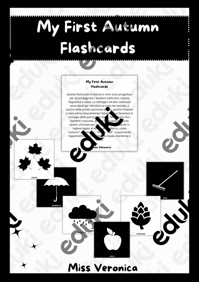 Flashcards: my first autumn Altro tipo di materiale - Flashcards: my first autumn - Miss Veronica - Pagina di copertina
