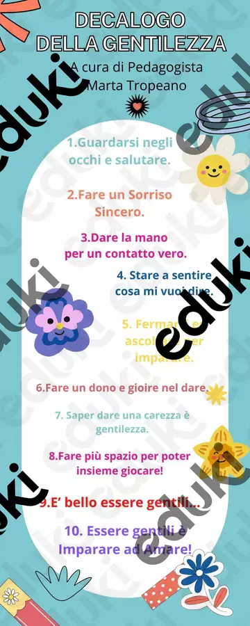 Decalogo della Gentilezza da Pedagogista del ❤️ Altro tipo di materiale - Decalogo della Gentilezza da Pedagogista del ❤️ - Marta Tropeano - Pagina di copertina