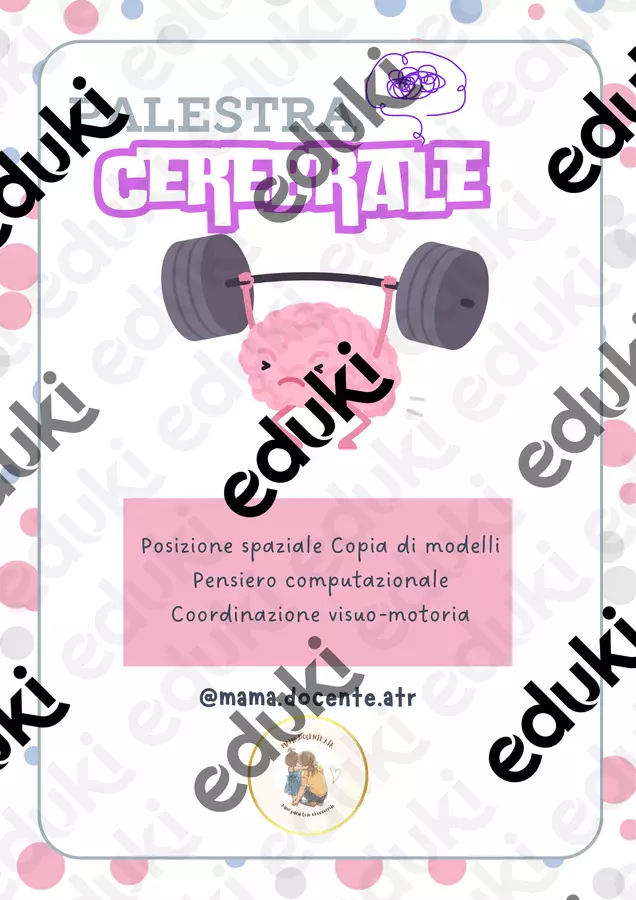 Attività di ginnastica cerebrale per bambini Esercizi - Attività di ginnastica cerebrale per bambini - Mama.docente.atr - Pagina di copertina