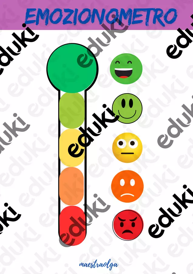 Emozionometro- il termometro delle emozioni Materiale di supporto/inclusione - Emozionometro- il termometro delle emozioni - maestraolga88 - Pagina di copertina