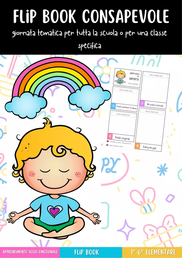 FLIP BOOK MINDFULNESS. APPRENDIMENTO SOCIO-EMOZIONALE Esercizi - FLIP BOOK MINDFULNESS. APPRENDIMENTO SOCIO-EMOZIONALE - Mindfulness kids - Pagina di copertina