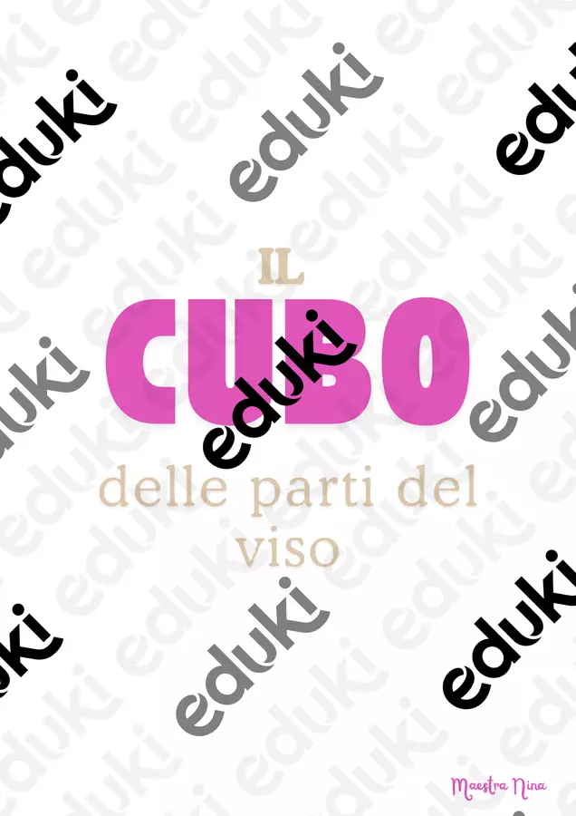 il cubo delle parti del viso Altro tipo di materiale - il cubo delle parti del viso - Maestra Nina - Pagina di copertina
