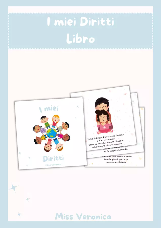 Libro: I miei diritti 🌈 Testo - Libro: I miei diritti 🌈 - Miss Veronica - Pagina di copertina