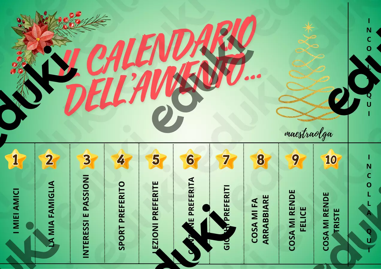 Calendario dell'Avvento... in circle time!! Materiale di supporto/inclusione - Calendario dell'Avvento... in circle time!! - maestraolga88 - Pagina di copertina