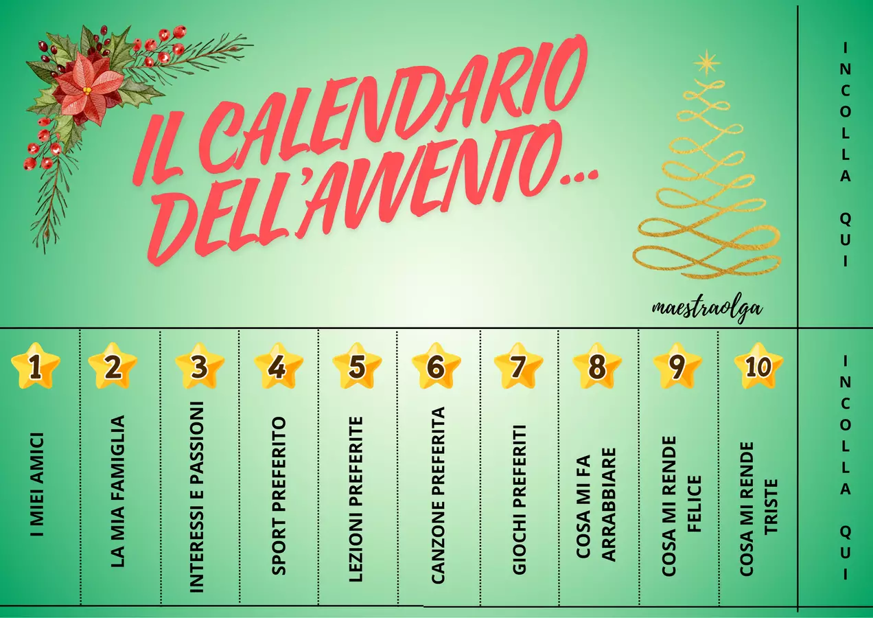 Calendario dell'Avvento... in circle time!! Materiale di supporto/inclusione - Calendario dell'Avvento... in circle time!! - maestraolga88 - Pagina di copertina